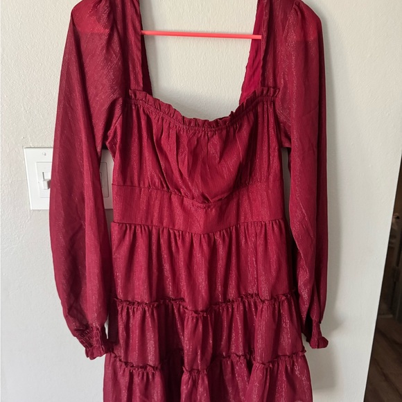 Altar'd State Red Long Sleeve Dress - Picture 1 of 2
